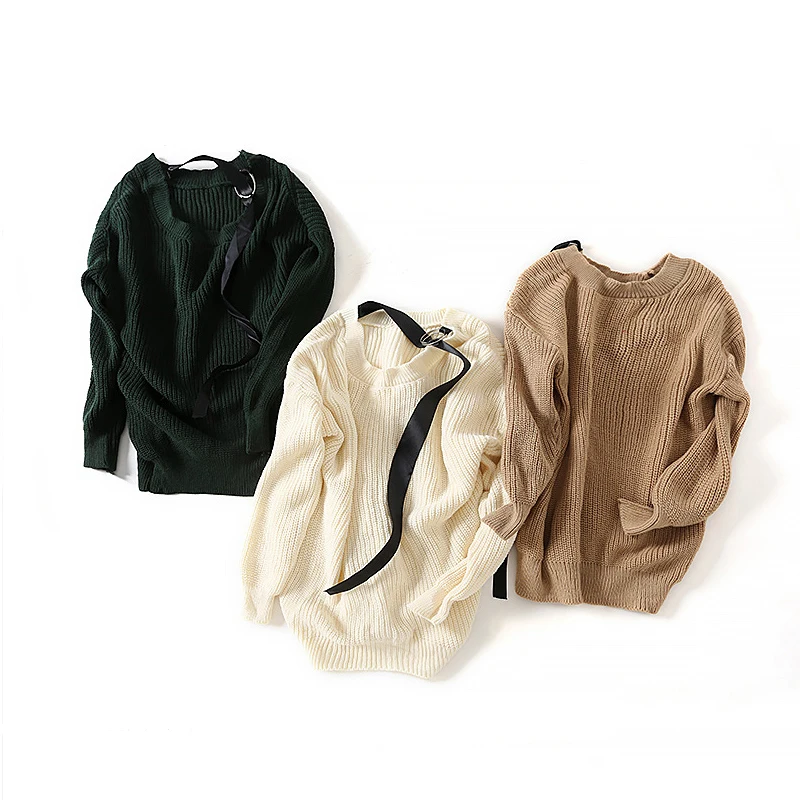 Women sweater fashion sweater tops long sleeve round neck casual strap top clothing autumn winter bottoming shirt women clothing Women sweater fashion sweater tops long sleeve round neck casual strap top clothing autumn winter bottoming shirt women clothing