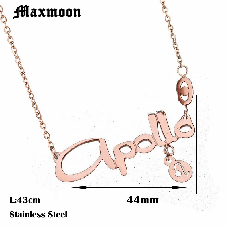 Maxmoon из нержавеющей стали 12 знаков зодиака Подвеска &quotЛев&quot ожерелье для мужчин