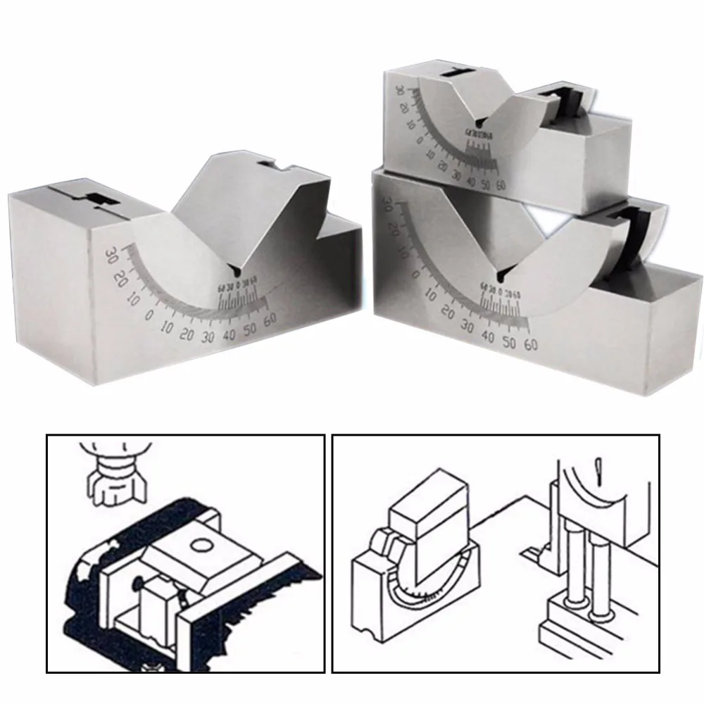 1 шт. регулируемый угол манометр V блок от 0 до 90 градусов регулируемые микро-манометры измерительные инструменты для шлифовального станка фрезерный станок HY83