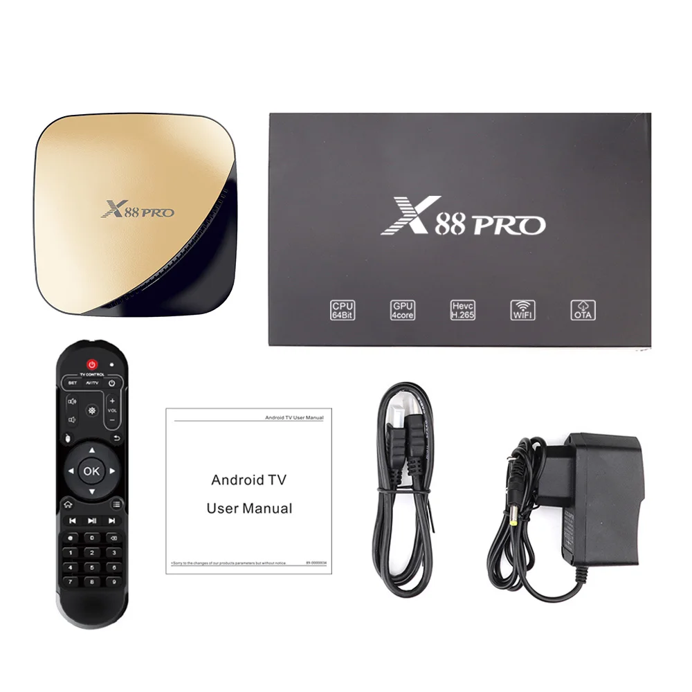 X88 PRO Smart tv BOX Android 9,0 4 Гб ОЗУ 32 Гб 64 Гб 128 Гб ПЗУ RK3318 четырехъядерный wifi 4K GooglePlay YouTube медиаплеер 2G16G