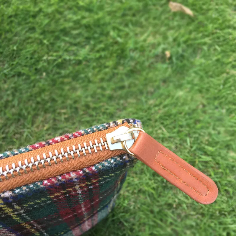 Freies Rote Und Wolle Make Kosmetiktasche up Großhandel Plaid Reißverschluss Weihnachten Grüne Fall domil1010405 Mit Verschiffen rxTwgr