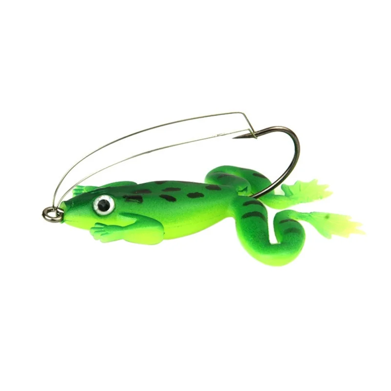 1Pcs 6cm 5g Artificial Soft Ray Frog Lure Fishing Lures Silicone Bait Treble Hooks For Carp Fishing Tackle Wobblers 3 Colors