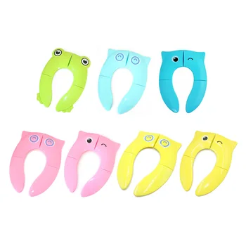 

Cute Folding Potty Seat Pad Kids Travel Portable Baby Toddler Toilet Training seat Cover Cushion Children Pot Chair Pad