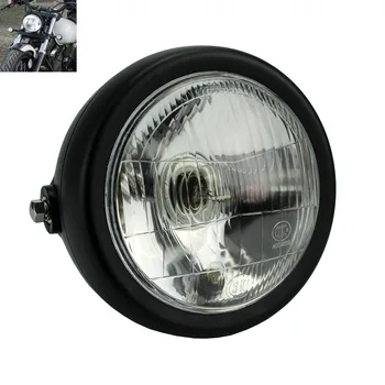 

Retro Cafe Racer 6.5" Motorcycle Round Headlight Head Lamp Halogen Front Light High Low Beam For Harley Suzuki Yamaha Honda CG