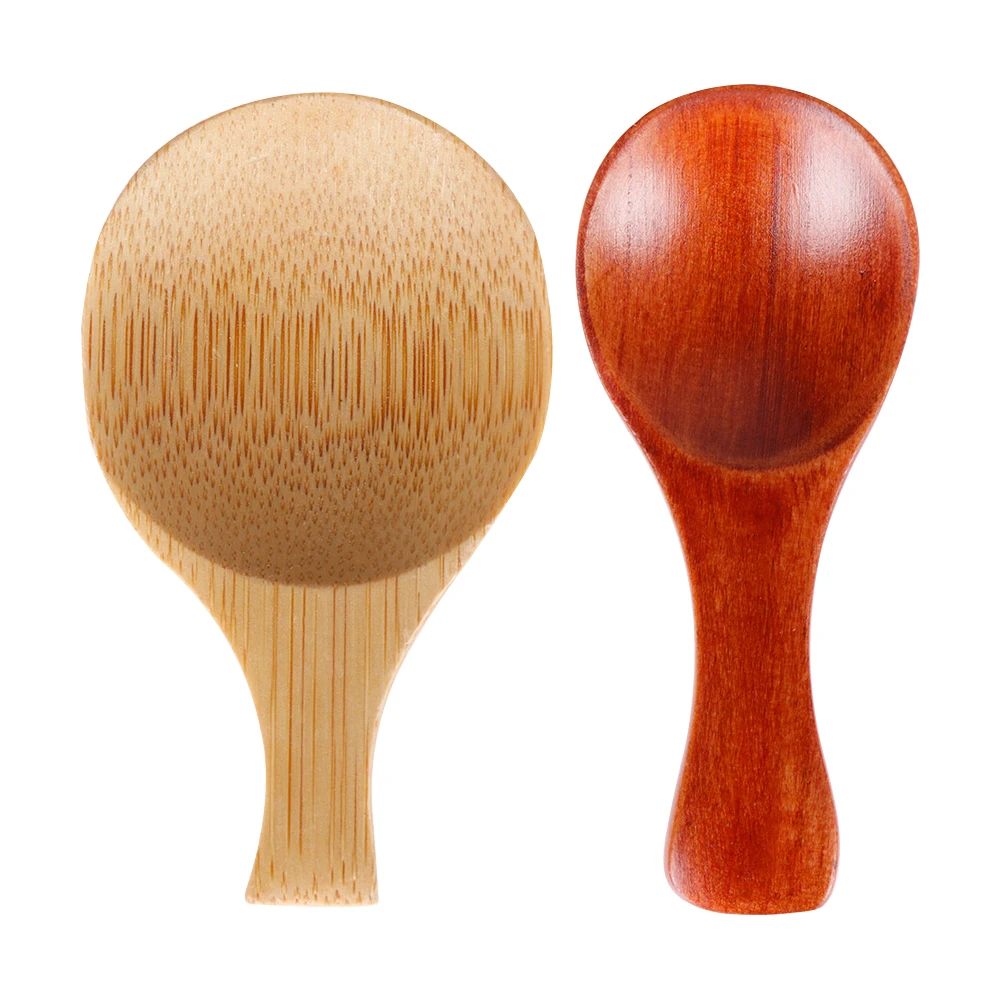 1Pcs Mini Wood Sugar Tea Coffee Scoop Wooden Spoon Kitchen Spice Small Short Condiment Spoons Utensils Cooking Tool | Дом и сад