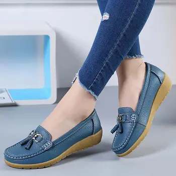 

Women shoes 2019 summer mother shoes woman flats soft bottom genuine leather ladies ballet loafers flat shoes sneakers
