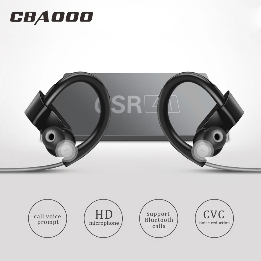 CBAOOO Wireless Bluetooth Earphones Sports Headphone Stereo Headset Waterproof blutooth earphone with MIC for iphone xiaomi