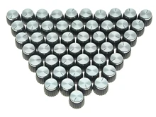 KAISH paquete de 50 amplificador de guitarra perillas negro/plata Cap encaja Marshall AMP amplificadores