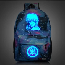 Дропшиппинг японского аниме гинтама холст галактика светящаяся печать рюкзаки для девочек-подростков школьный рюкзак для ноутбука
