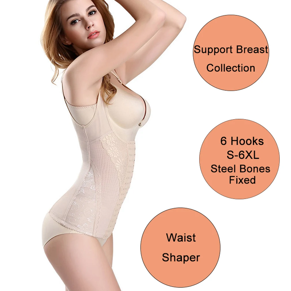 Body Shaper Управление животик тонкий корсет с высокой талией кружевные Утягивающее нижнее белье Для женщин