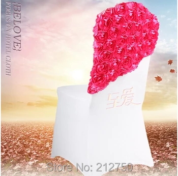 

Multicolors 20pcs/lot new fashion rose flower wedding decoration chair covers hooded chair sash party chair covers Z6835