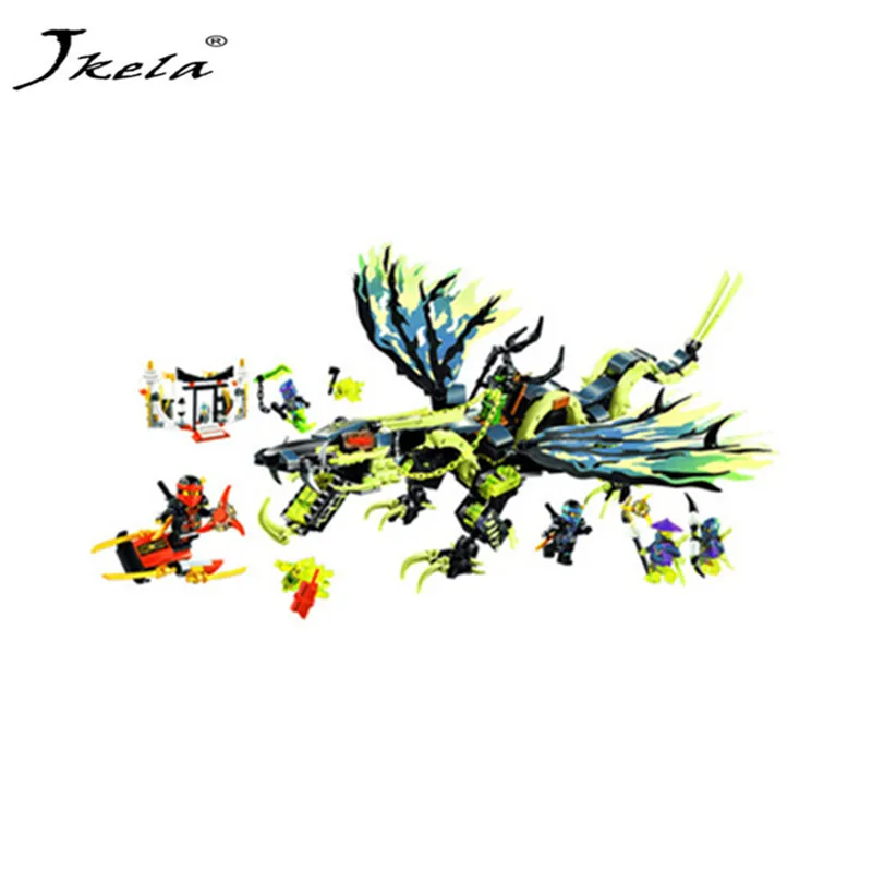 

[Jkela] 658pcs Bela New 10400 Ninja Attack of the Morro Dragon Building Kit Blocks Set Compatible With LeGoings Ninjagoingly