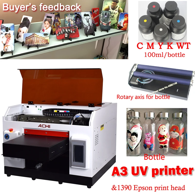 

A3 Small Size LED UV Printer with emboss effect Golf UV Flatbed Printer for Phone Case, Acrylic, Leather, TPU, Glass, ABS