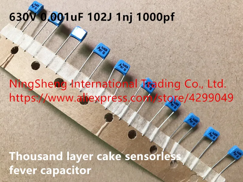 Оригинальный новый 100% 630V 0 001 мкФ 102J 1nj 1000pf тысяча слоев торта Бессенсорный
