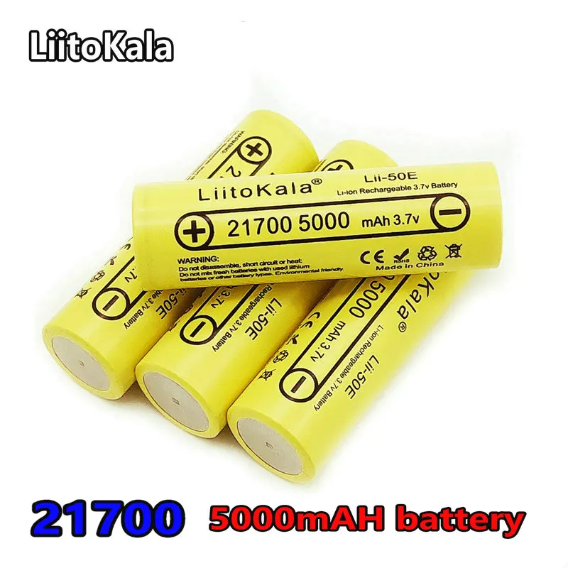 New21700 батареи lii-50E 21700 аккумуляторная батарея 5000 mah 3,7 V 5C разряда высокая мощность батарей для высокой мощности applian