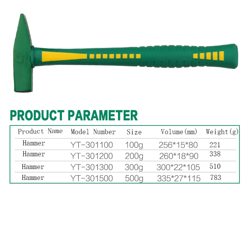 Молоток 100 г/200 г/300 г/500 г мини-машинист молоток для биения гвоздей установка Безопасность геологический молоток деревообрабатывающий инструмент