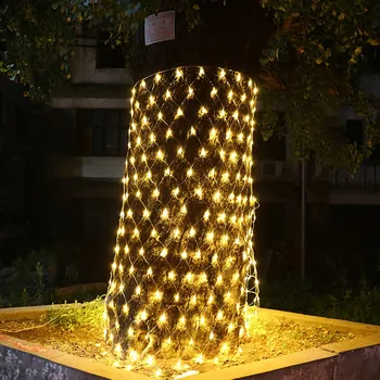 

BEIAIDI 1.5mX1.5m 96LED Net Mesh Fairy String Light Curtain Net String Garland Outdoor Christmas Wedding Party Holiday Lighting