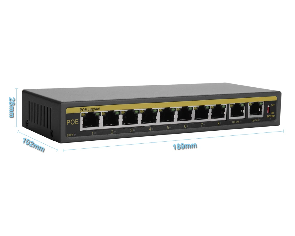 Смарт коммутатор Hamrolte POE 8 каналов IEEE802.3af 10/100 Мбит/с для IP Камеры NVR системы