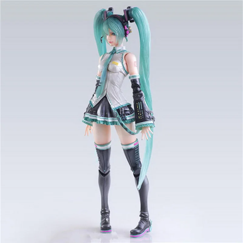 

Anime model Hatsune Miku figure vocaloid Miku PLAY ARTS toy movable Action PVC dolls collectible kids gift F7719
