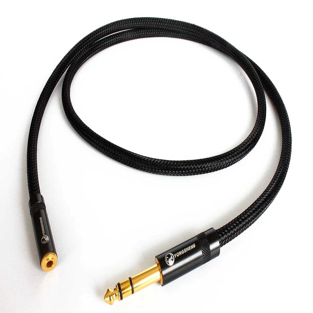 IWISTAO HIFI Headphone Extend Cable 6 5mm Female to 3 5mm Male Stereo Cable 4N OFC Wires Gold plated Terminals Free Shipping