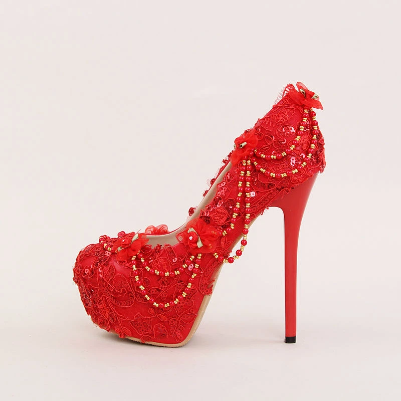 sapato noiva vermelho
