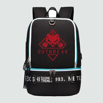 

Hot PS Game Tom Clancy's Rainbow Six Siege Men Military Backpack Outbreak Printing Backpack Canvas School Bags Laptop Backpack