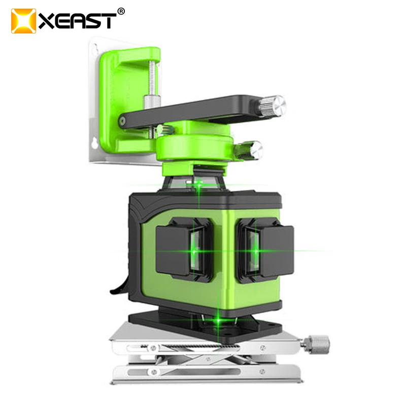 XEAST 16 line 4D laser level 360 Vertical And Horizontal Laser Level Self-leveling Cross Line 4D Green Laser Level with outdoor