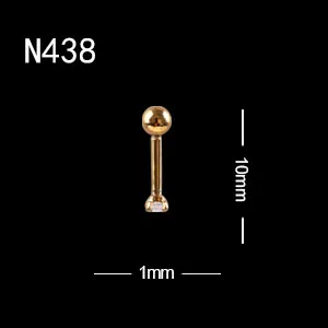 10 шт./лот, дизайн, в стиле панк, для ногтей, перфорированные, сплав, шпильки, металлическая кривая, стрелка, заклепки, украшение, дизайн ногтей, ручная дрель - Цвет: 10pcs N438