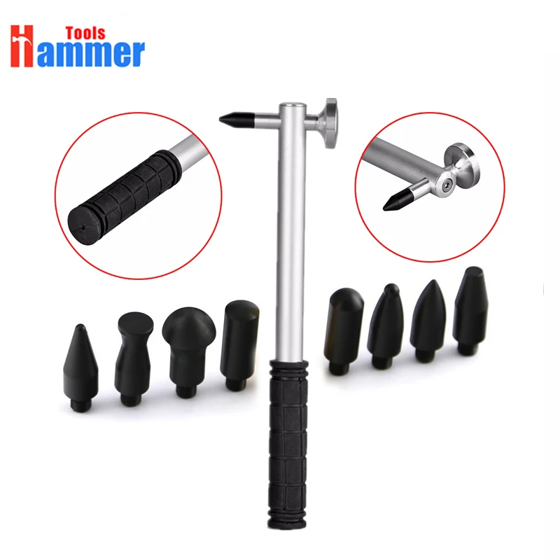 PDR Tools Tap Down Hammer hand with 9 Heads use for car dent repairin