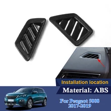 QCBXYYXH ABS внутренние аксессуары для peugeot 5008- Автомобильная оклейка из алюминия выход приборной панели блесток хромированная отделка украшения