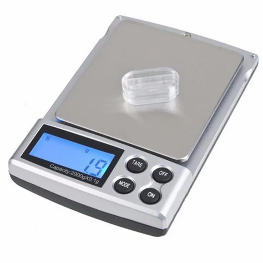 

1pc 2000gx0.1g Pocket Electronic Digital Jewelry Scale Weighing Kitchen Scales Grams Balance LCD Display Dropshipping