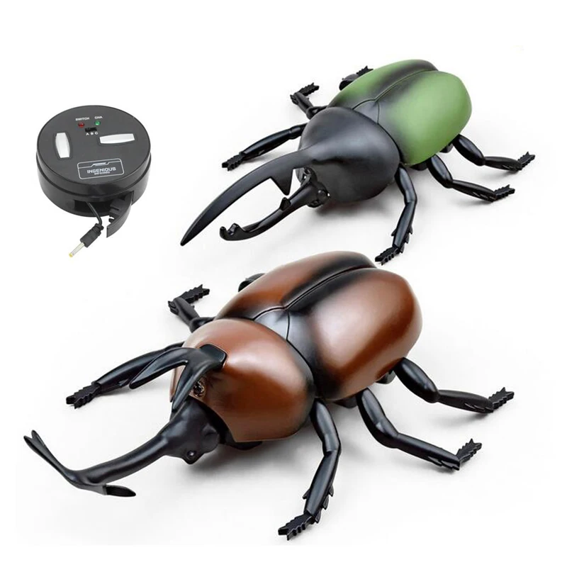 

TOFOCO Infrared Remote Control Beetle Shock Horror Gadget Antistress Joke Adult Kids Gift Halloween RC Toy Insect with box