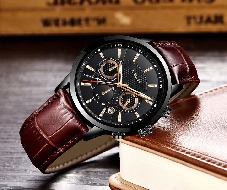 Chronograph Waterproof Sport Automatic Date Quartz Watch