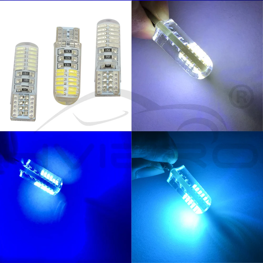 10X 24SMD Авто Стайлинг белый авто светодиодный 194 светильник для чтения габаритный боковой Клин номерной знак задний фонарь сигнальная парковочная лампа