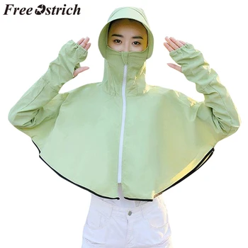 

FREE OSTRICH Women Coat Floral Print Sun Protection Clothing Batwing Long Sleeve Green Summer Women Long Coat 2019 New Arrivals