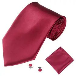 Мужская Мода одноцветное Цвет костюмы галстуки галстук запонки платок набор смокинг костюм