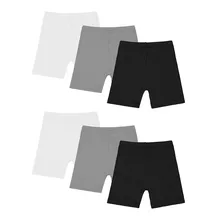 6 шт., детские шорты для танцев, Короткие дышащие шорты для велосипеда для девочек, однотонная безопасная короткая одежда мягкие шорты для детей, для девочек, 30AP11