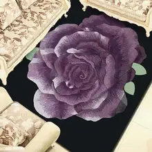 ALITEXTILEBTOC Роза шерстяные ковры для гостиной спальня Классическая европейская прямоугольная Цветочная Нескользящая мягкие ковры