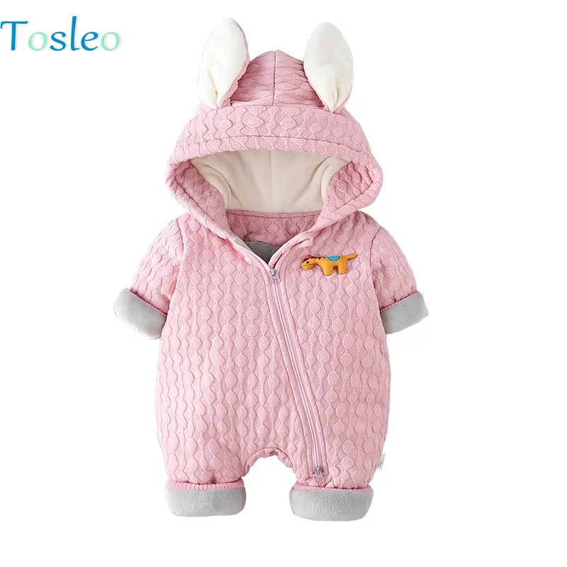 

Baby Girl Clothes Winter Fleece Inside Horse Deco Fashion Girls Rompers Christmas Baby Clothes Funny Animal Baby Outfits 0-2Y