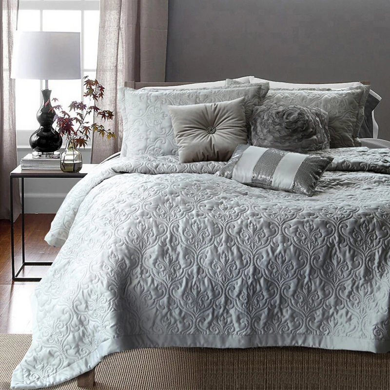 ADREAM Faux Silk Cotton Bedspread Coverlet, Quilted Bedspreads