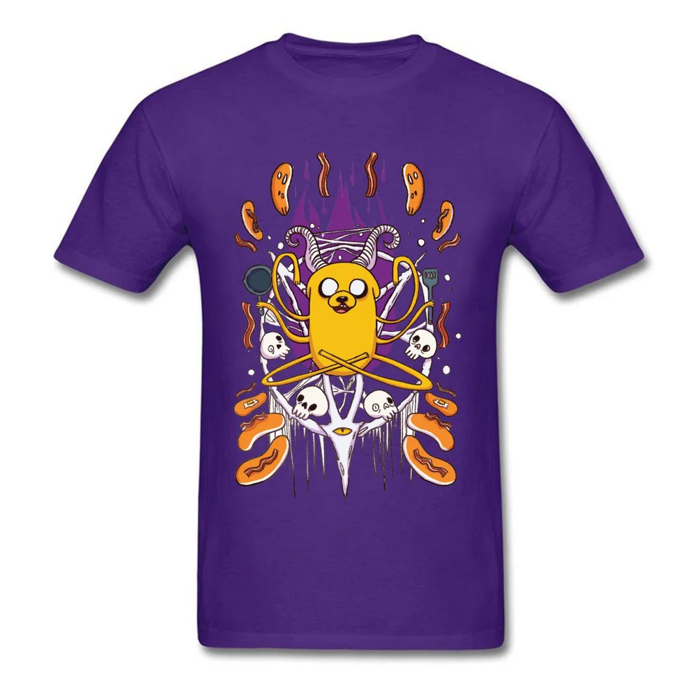 Adventure-Time-Bacon-Pancakes Short Sleeve Tops & Tees O Neck 100% Cotton Fabric Mens T-Shirt Slim Fit Tops & Tees Company Adventure-Time-Bacon-Pancakes purple