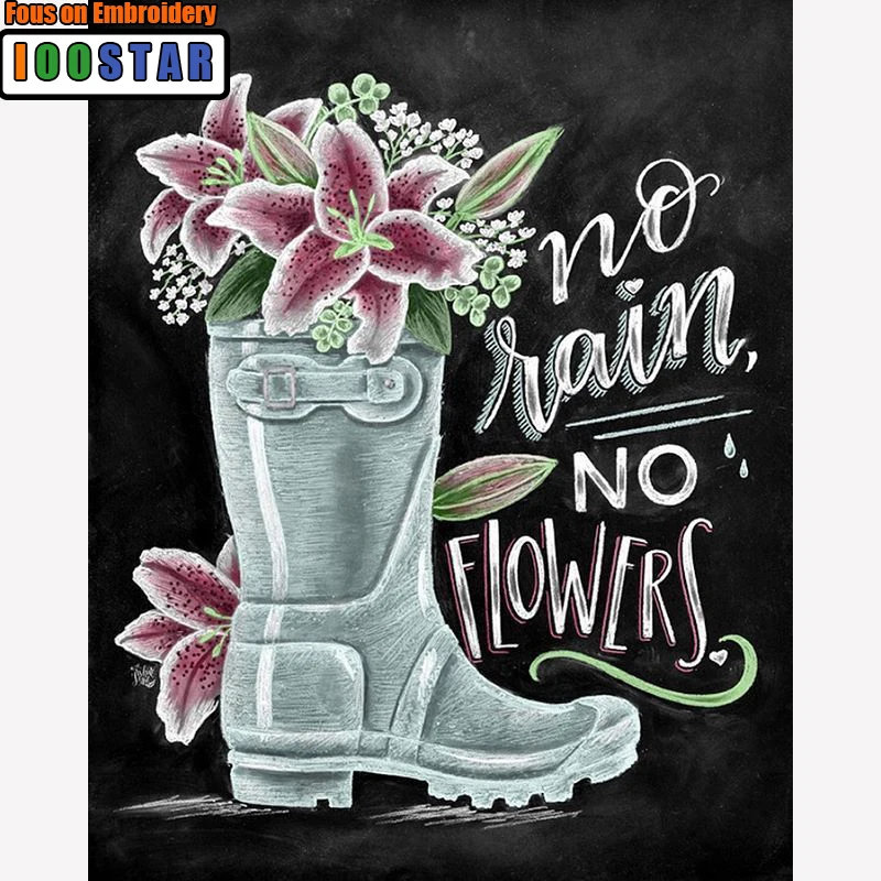 

5D DIY Diamond Painting Boots flower Diamond Picture Cross Stitch full Square Diamond Embroidered Home Decor