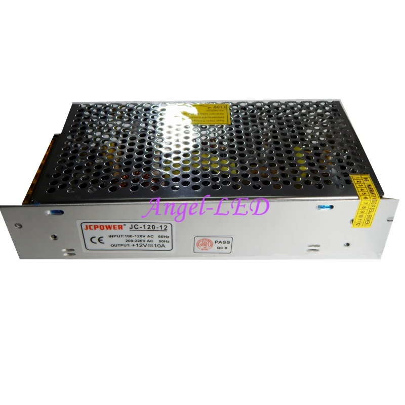

DC12V 10A 120W Universal Regulated Switching Power Supply Transformer For 5050 3528 3014 ws2811 LED Light Strip CCTV PSU