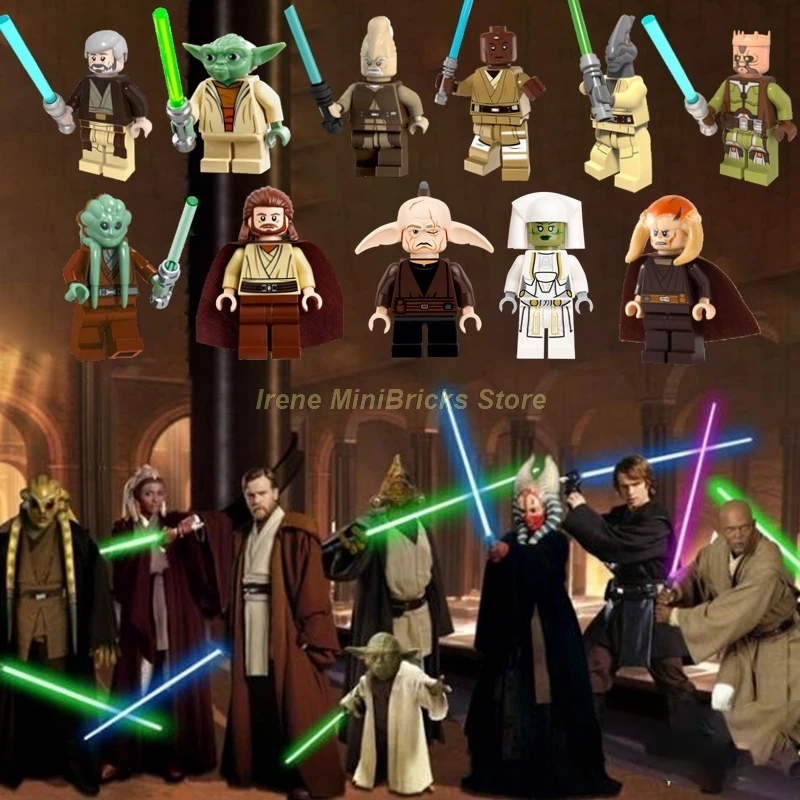 Star Wars Jedi Master йода Рей BB8 Obi Wan Kenobi Snoke Windu StarWars игрушки для детей экшн-фигурки строительные блоки Звездные войны