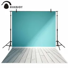 Allenjoy photography background Blue pure color wall White wood floor backdrop photo background studio camera fotografica