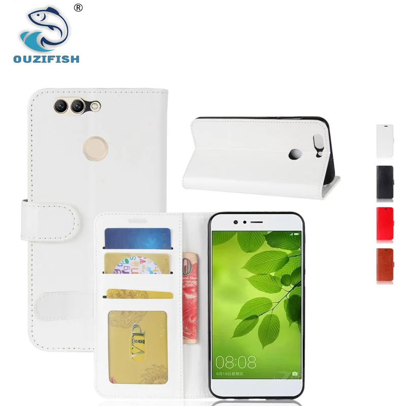 OUZifish для huawei Nova 2 Plus 5 дюймов Роскошный кошелек стиль PU чехол плюс телефон Защитная