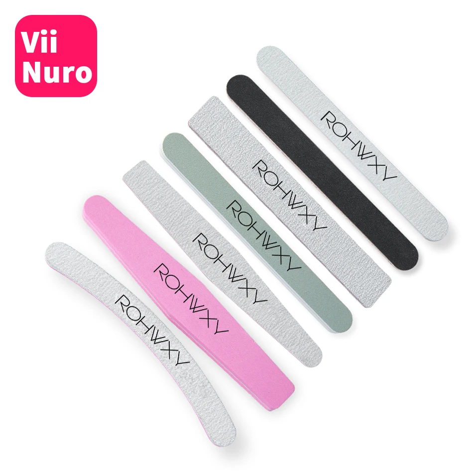 

ViiNuro 5Pcs Double Side Professionnel Nail Files Buffer 100/180 Buffer Lime Ongle Nail Art Tools Washable Buffing Sanding File