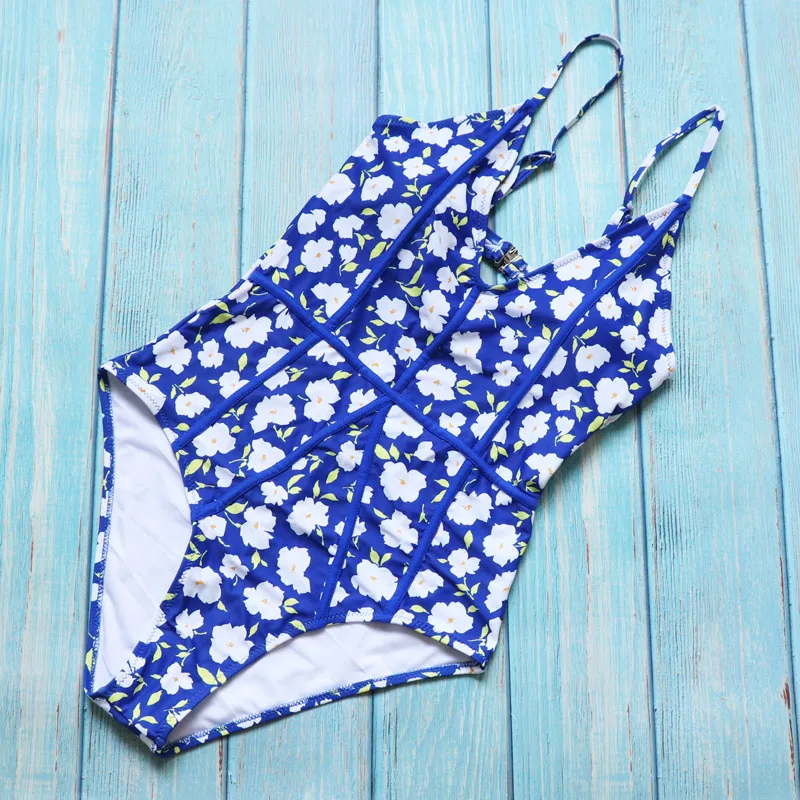 Blue Flowers Swimwear