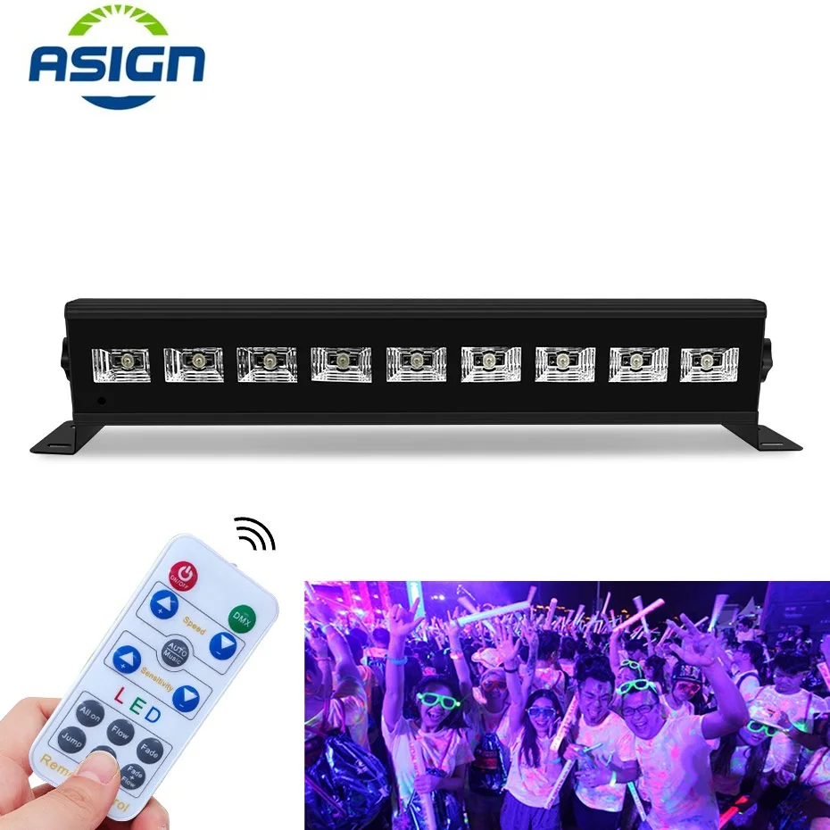 

DMX Control Music Rhythm Flash Light LED Stage Light UV Black Lights Disco Club Dancing Party Stage Effect Lighting With Remote