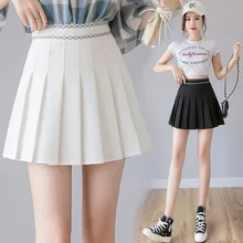 Inplusni Женская юбка летняя новая высокая талия дикая тонкая женская плиссированная юбка